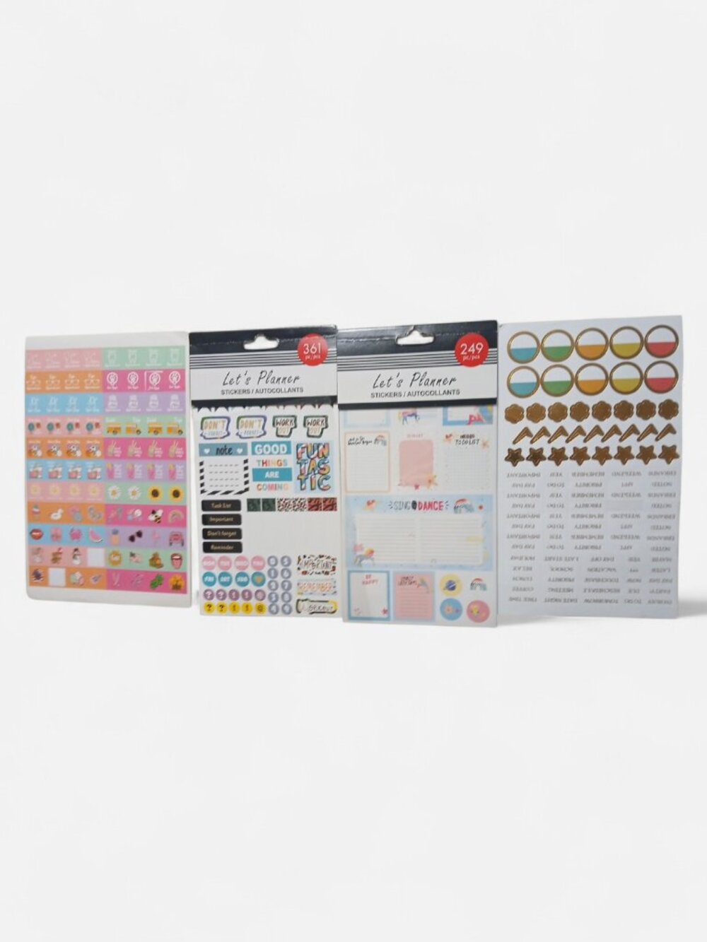 Assortment of Peel and Stick stickers.
